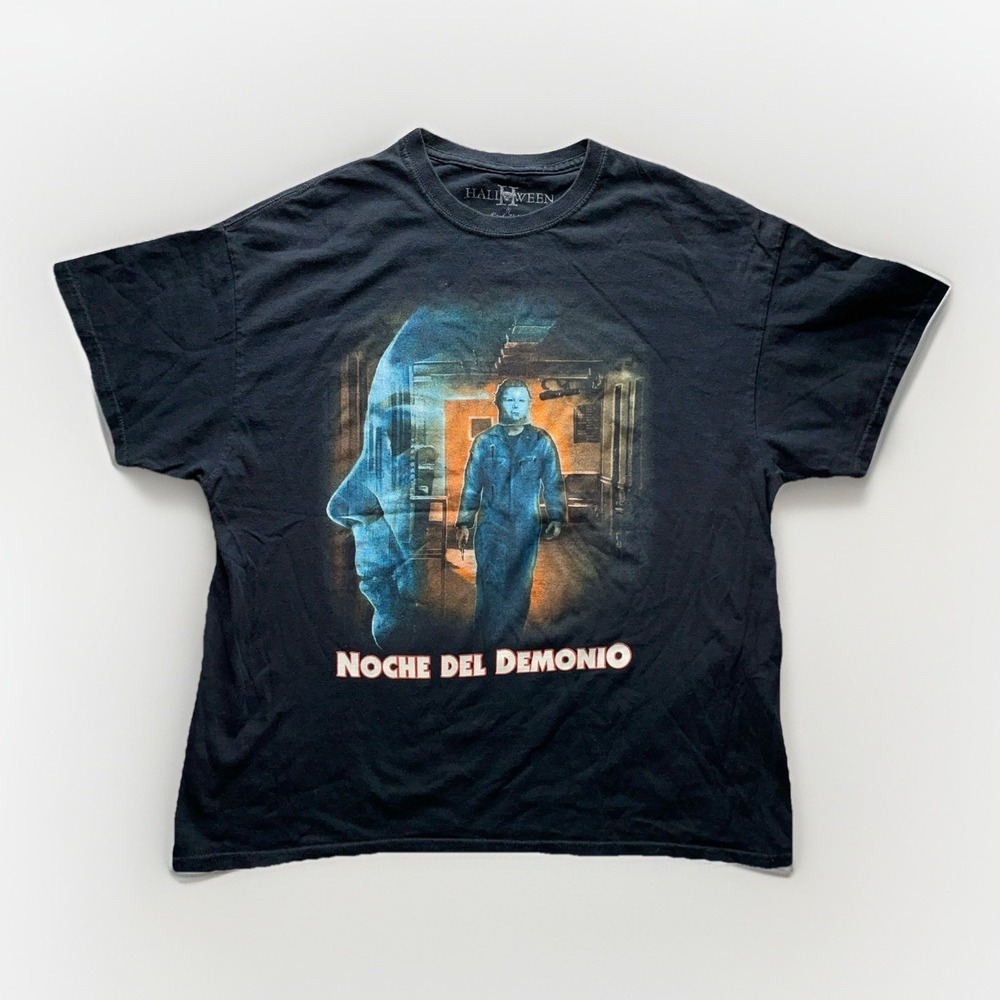 Halloween II T-Shirt Michael Myers Noche De XL Rock Rebel Black Horror Movie Tee